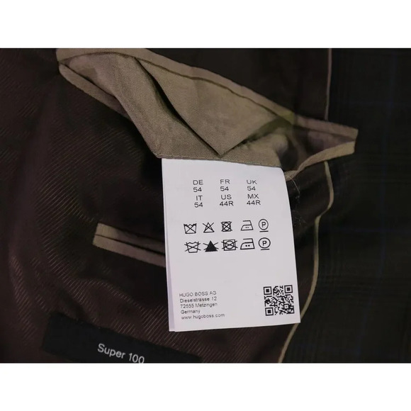 Hugo Boss Current The James Brown/Blue Plaid Super 100's Wool 2-Btn Blazer 44R - Picture 10 of 11